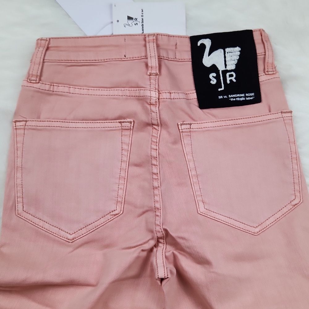 Free People -15 NWT Flare Bell Jeans Petal R1017 Blush Pink Women's size 24 - Picture 6 of 10